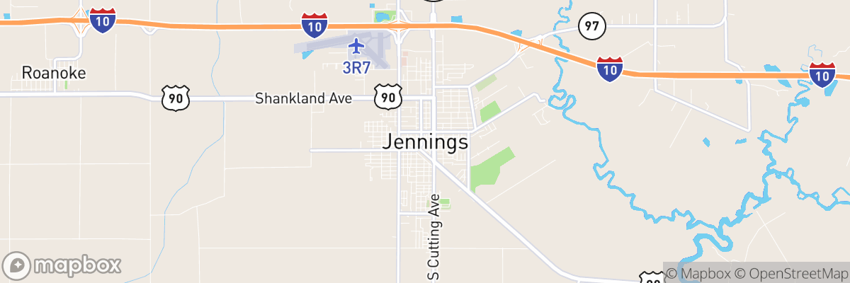 Jennings, Louisiana map