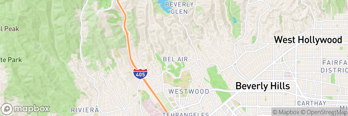 Bel Air, California map