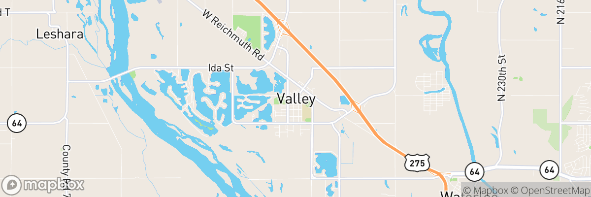 Valley, Nebraska map