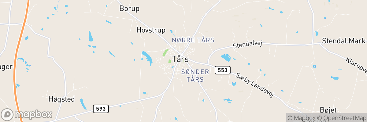 Tårs, North Denmark Region map