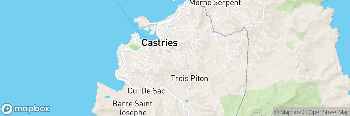 Bagatelle, Castries map