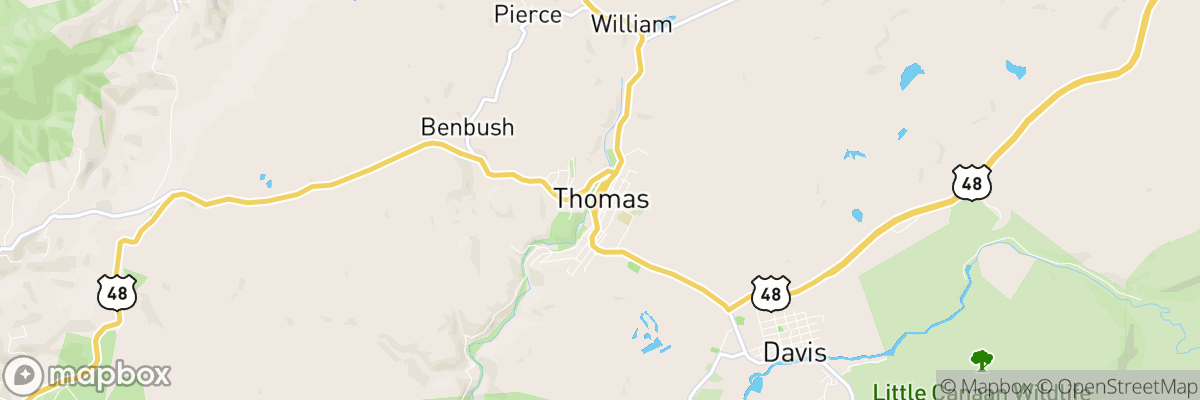 Thomas, West Virginia map