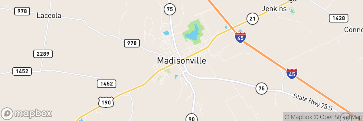 Madisonville, Texas map