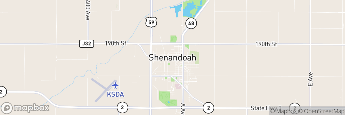 Shenandoah, Iowa map