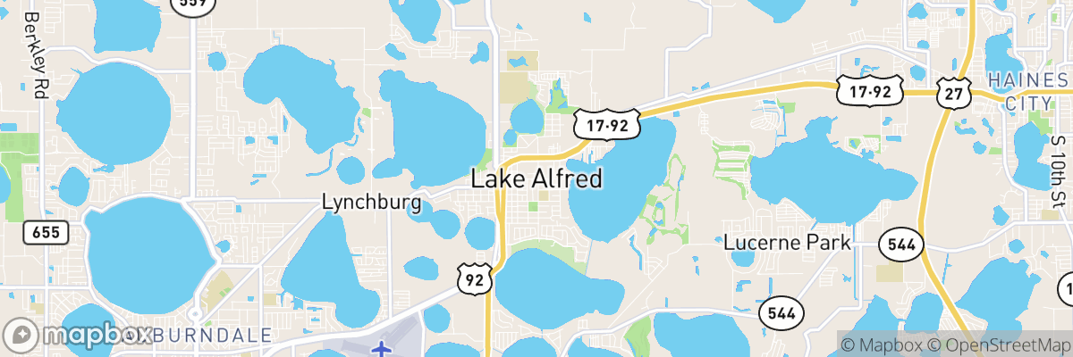 Lake Alfred, Florida map