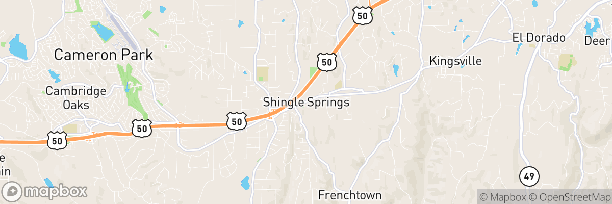 Shingle Springs, California map