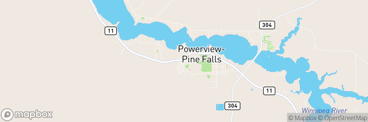 Pine Falls, Manitoba map