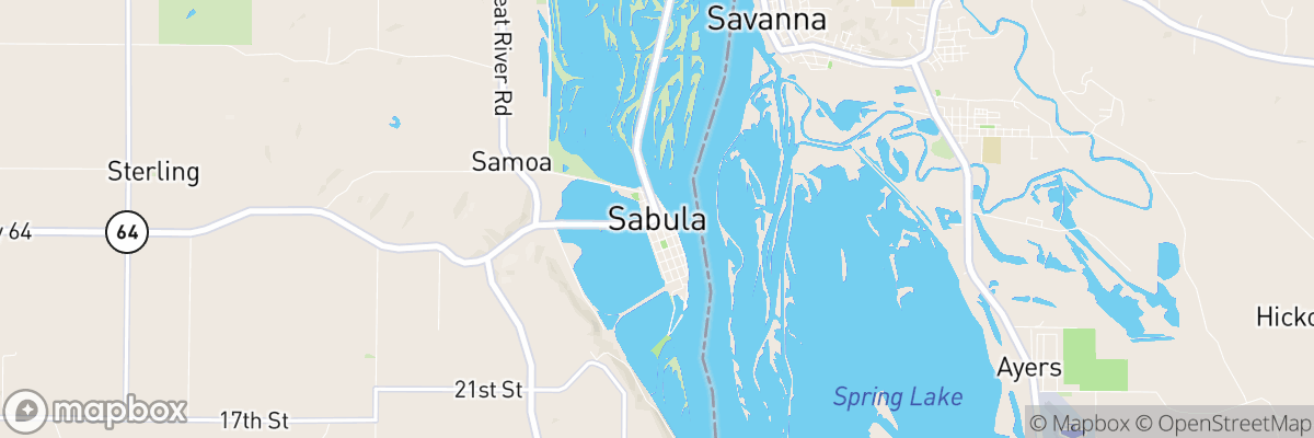 Sabula, Iowa map