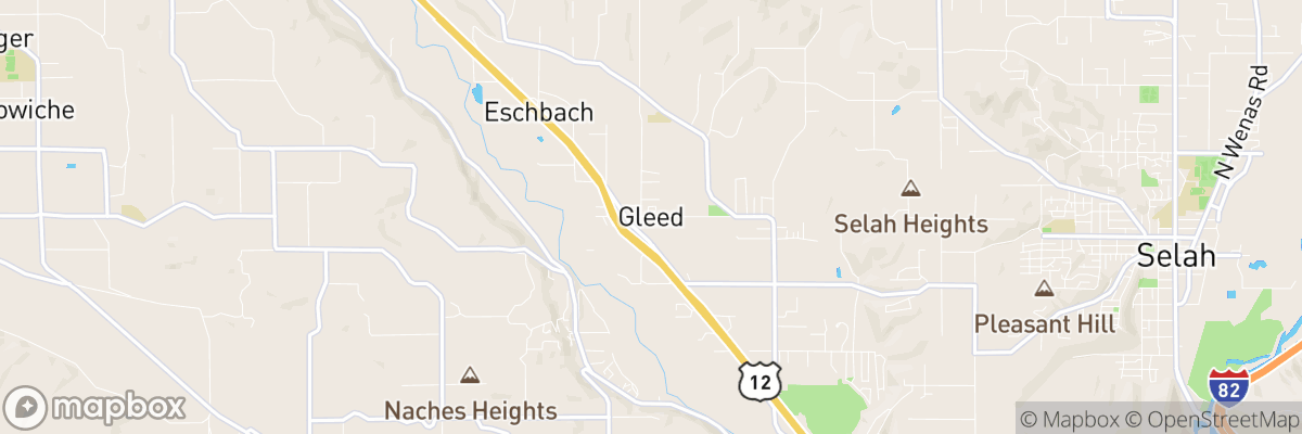 Gleed, Washington map