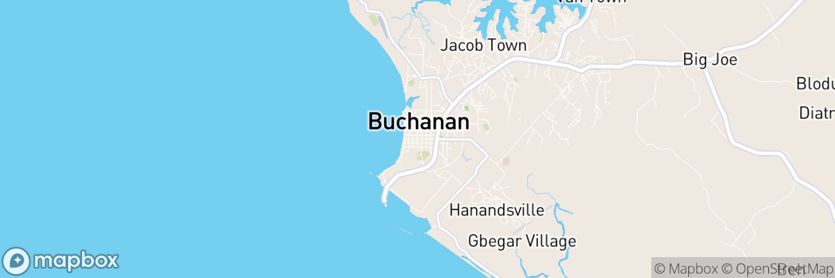 Buchanan, Grand Bassa County map