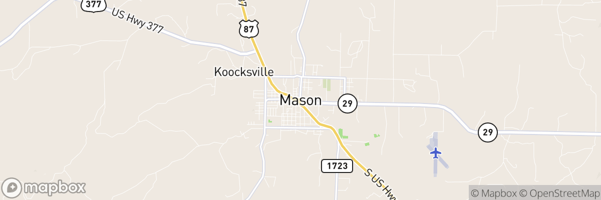 Mason, Texas map