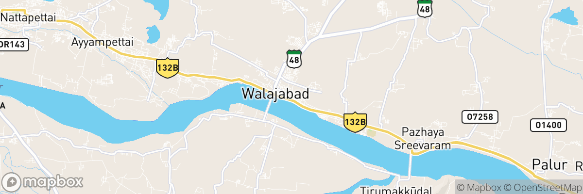 Wālājābād, Tamil Nādu map