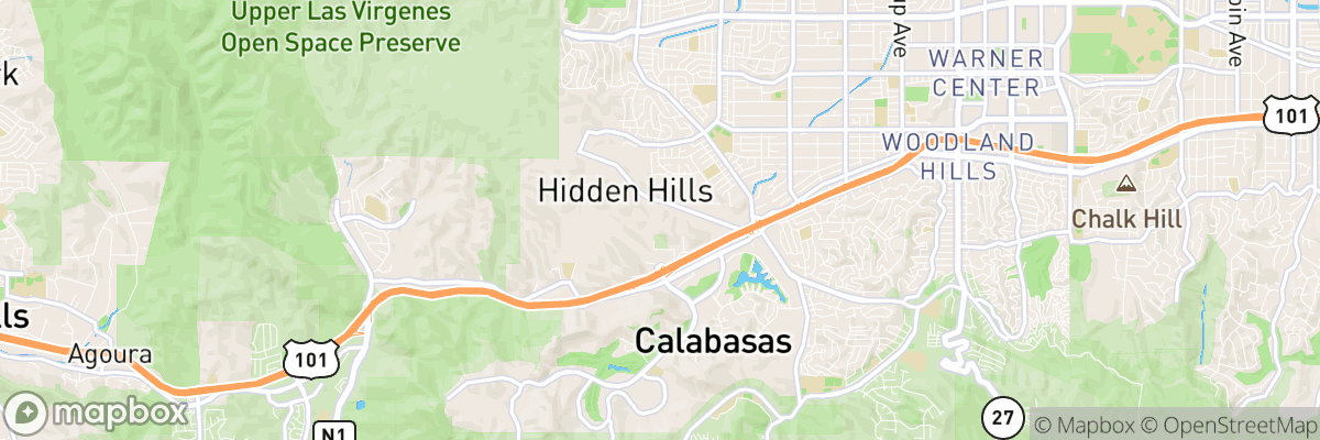 Hidden Hills, California map