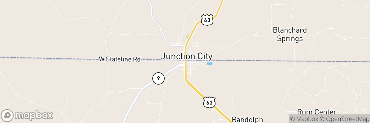 Junction City, Louisiana map