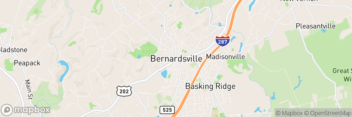 Bernardsville, New Jersey map