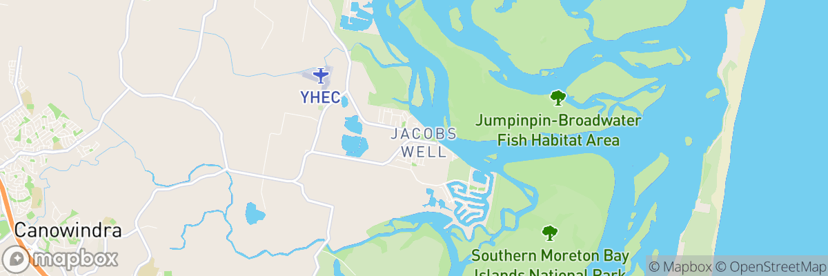 Jacobs Well, Queensland map