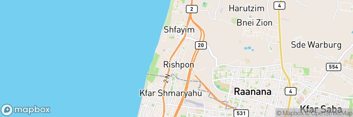 Rishpon, Central District map