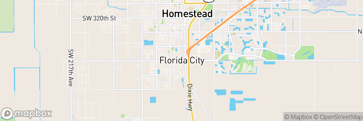 Florida City, Florida map