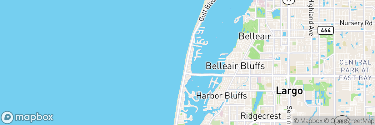 Belleair Beach, Florida map