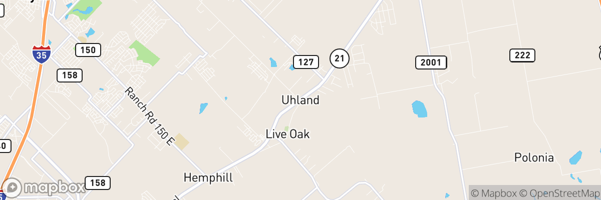 Uhland, Texas map