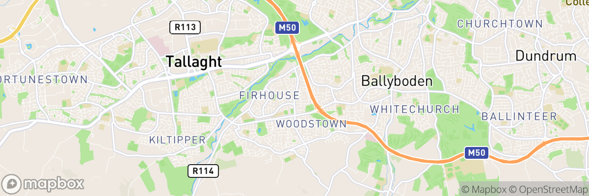 Knocklyon, Leinster map