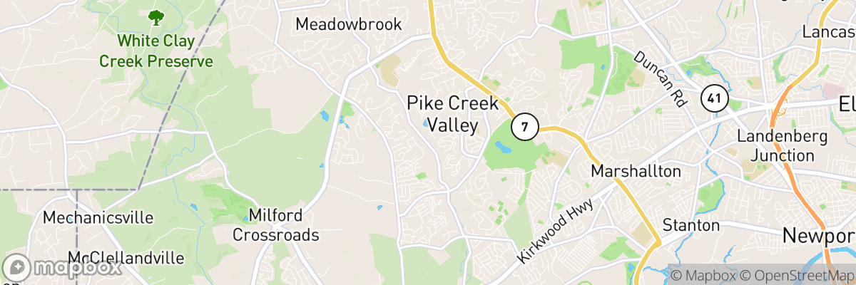 Pike Creek, Delaware map