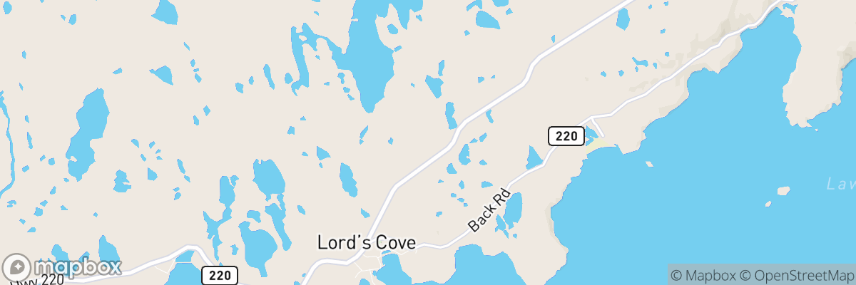 Lord's Cove, Newfoundland and Labrador map