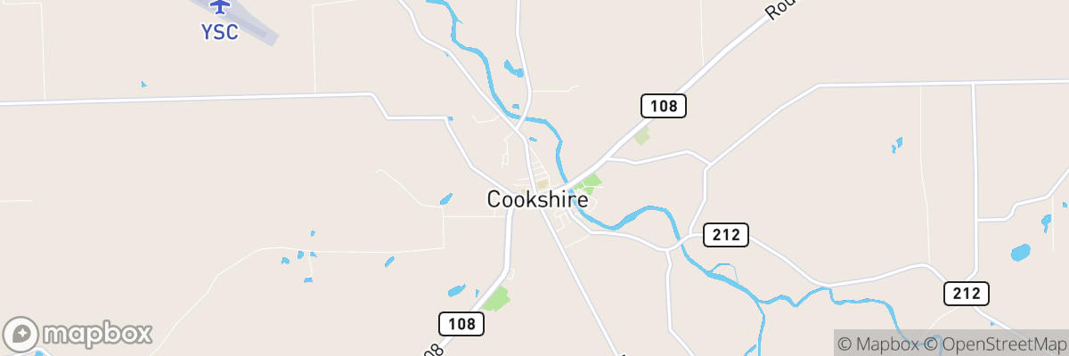 Cookshire, Québec map