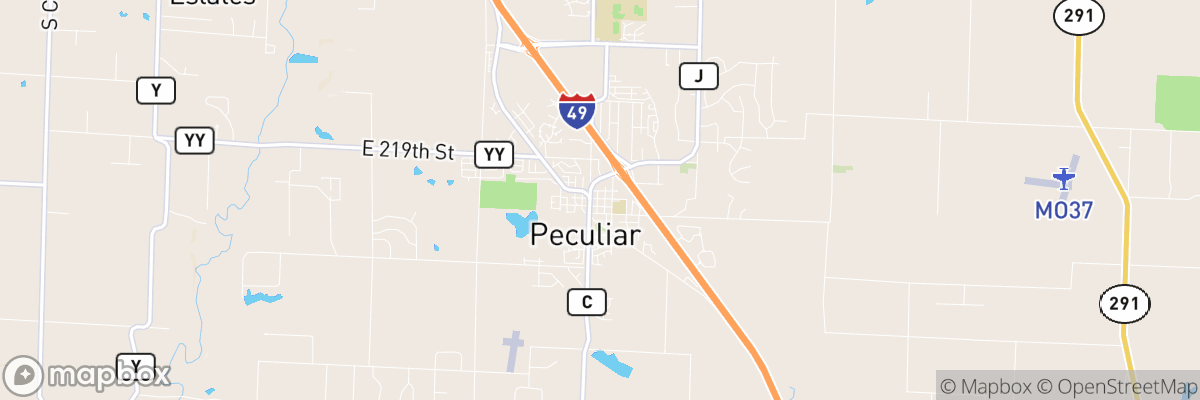 Peculiar, Missouri map