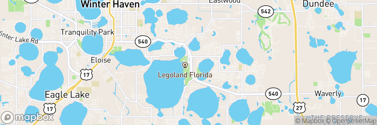 Cypress Gardens, Florida map