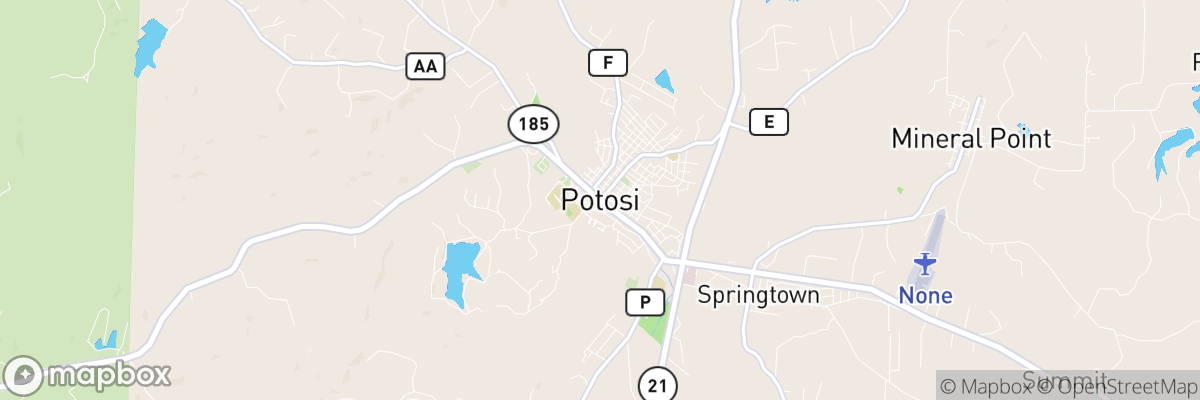 Potosi, Missouri map