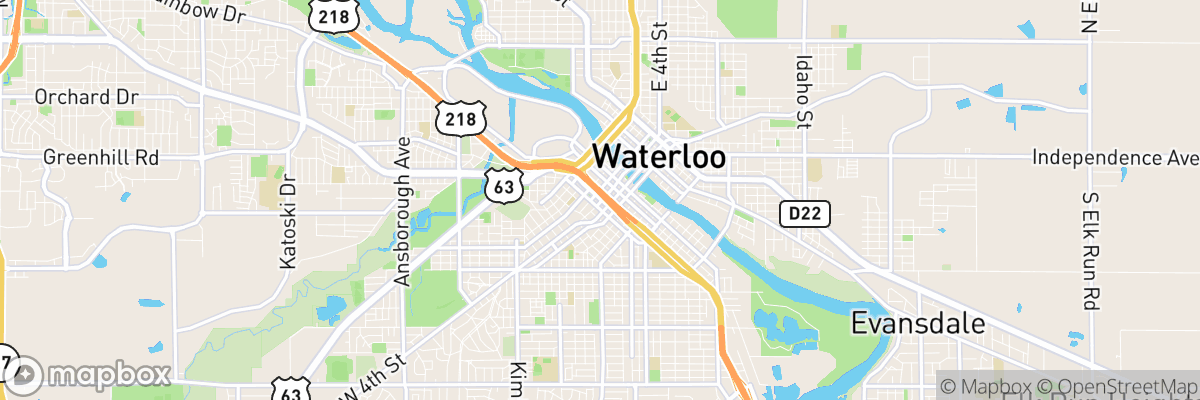 Waterloo, Iowa map