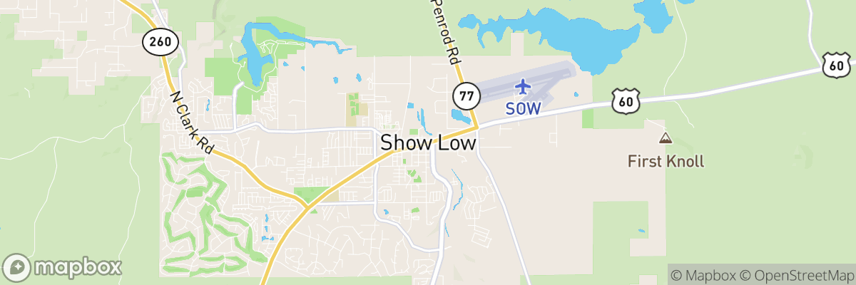 Show Low, Arizona map