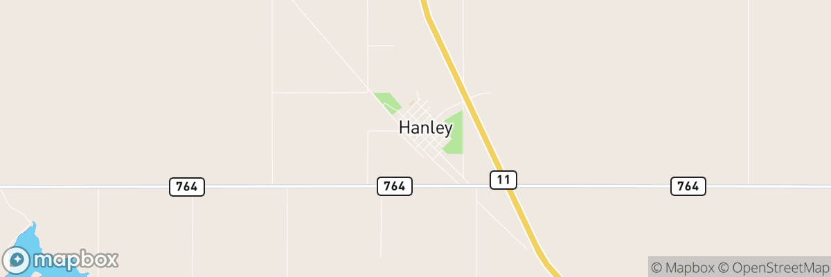 Hanley, Saskatchewan map