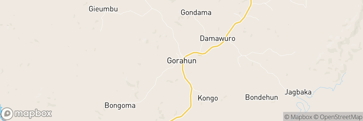 Gorahun, Eastern Province map