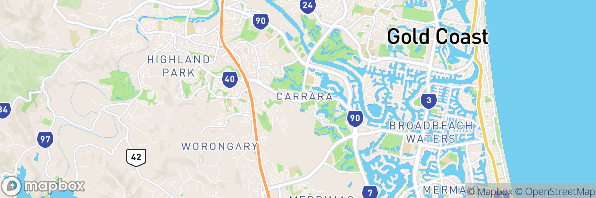 Carrara, Queensland map