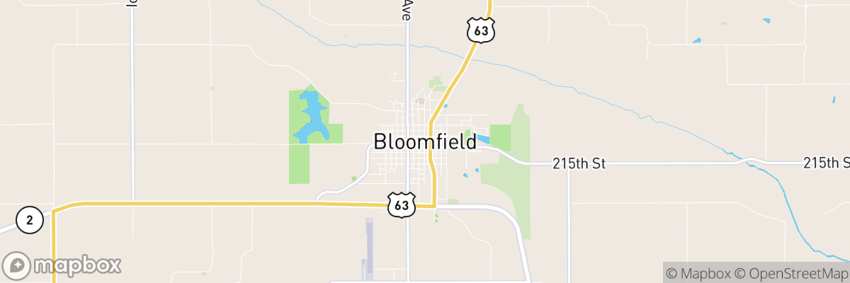 Bloomfield, Iowa map