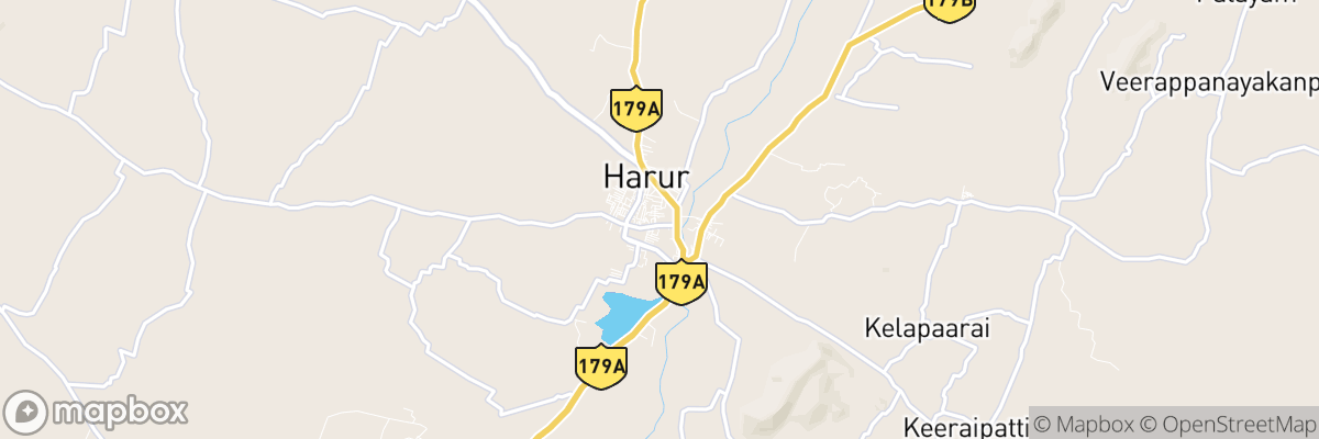 Harūr, Tamil Nādu map