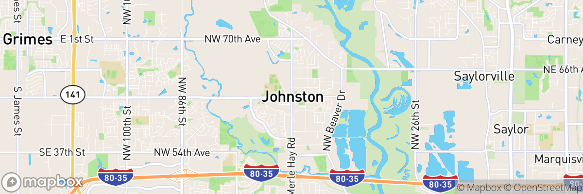 Johnston, Iowa map