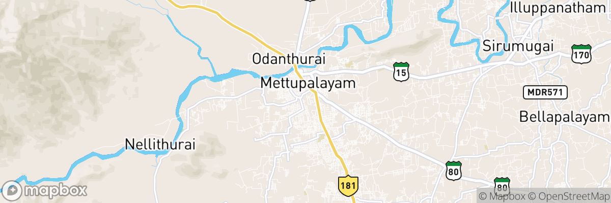 Mettupalayam, Tamil Nādu map