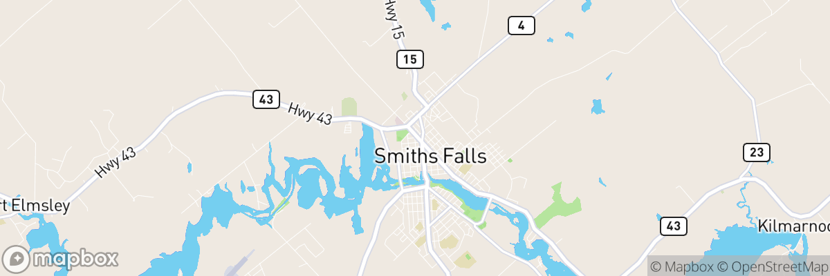 Smiths Falls, Ontario map