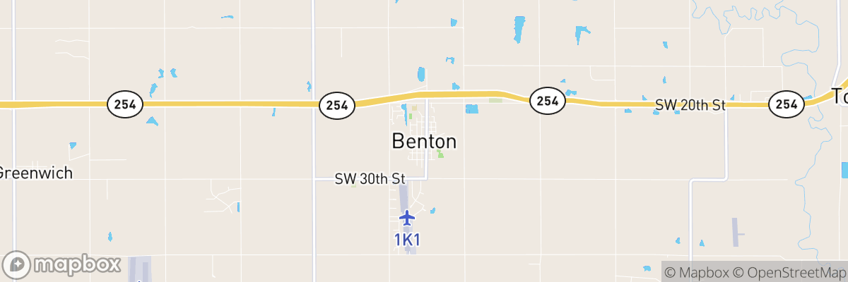 Benton, Kansas map