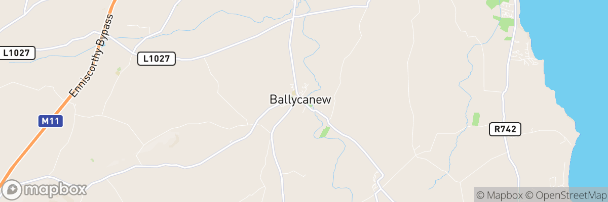 Ballycanew, Leinster map