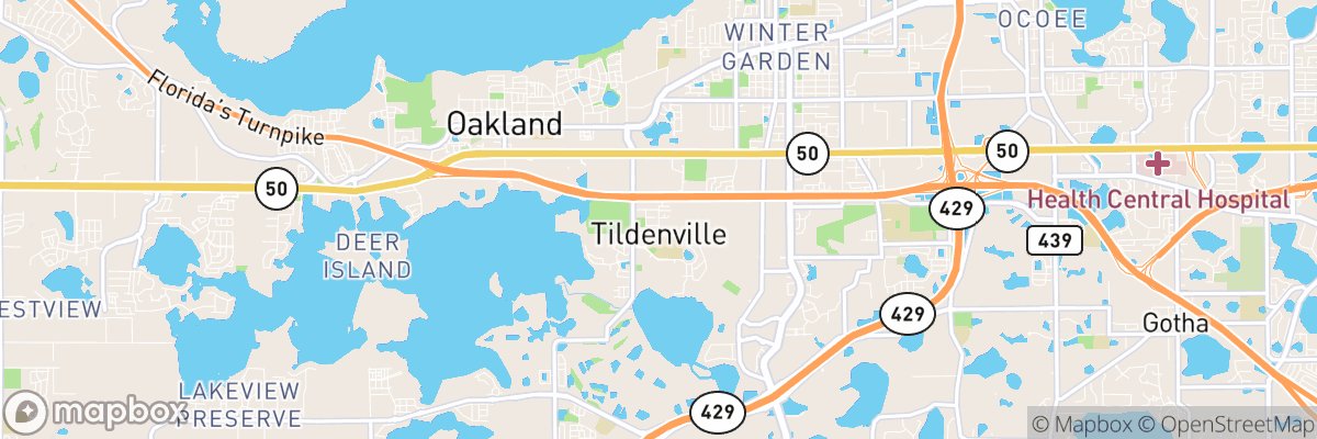 Tildenville, Florida map