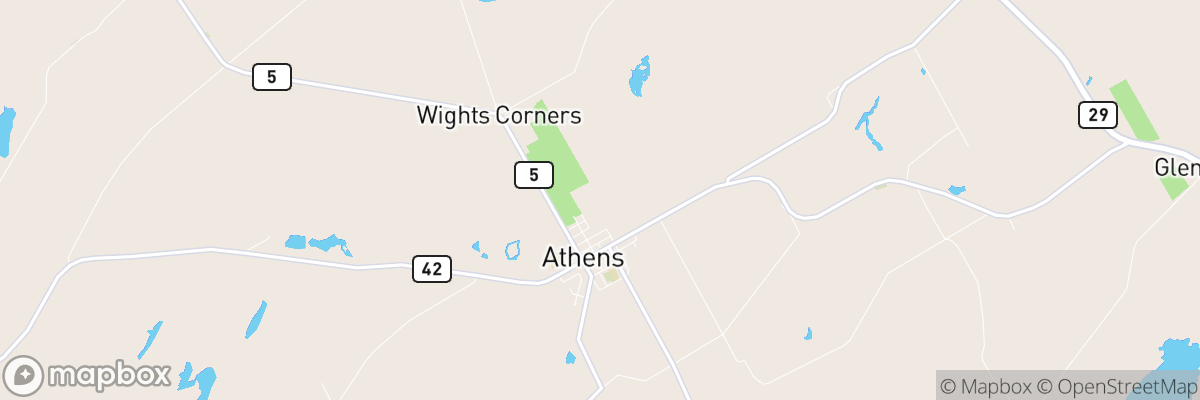 Athens, Ontario map