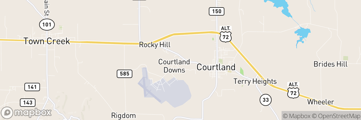 North Courtland, Alabama map