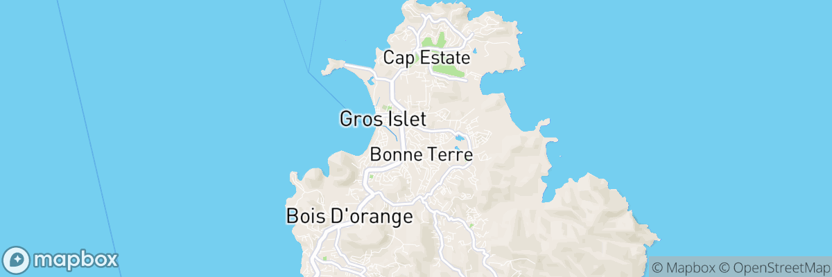 Beauséjour, Gros-Islet map