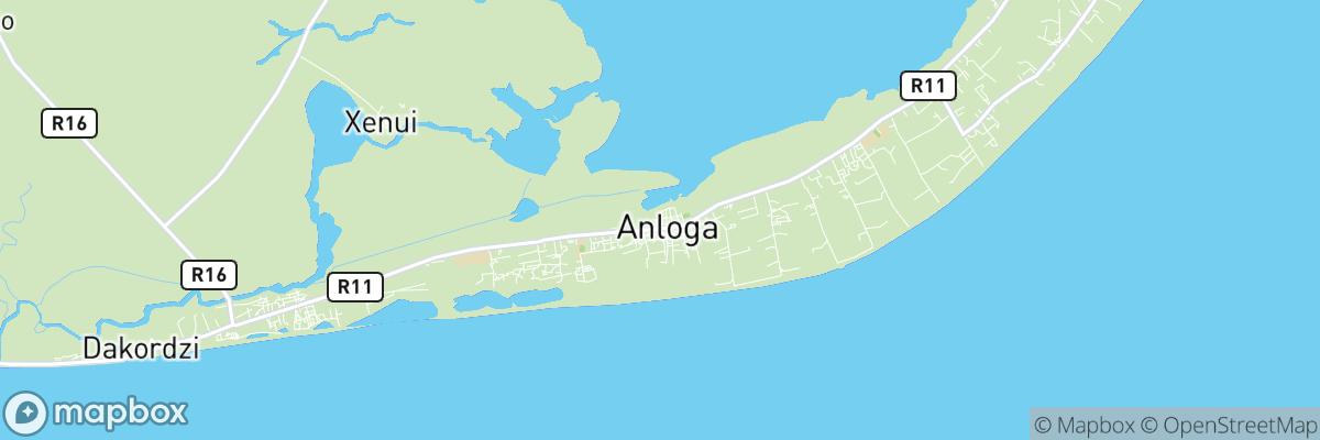 Anloga, Volta Region map