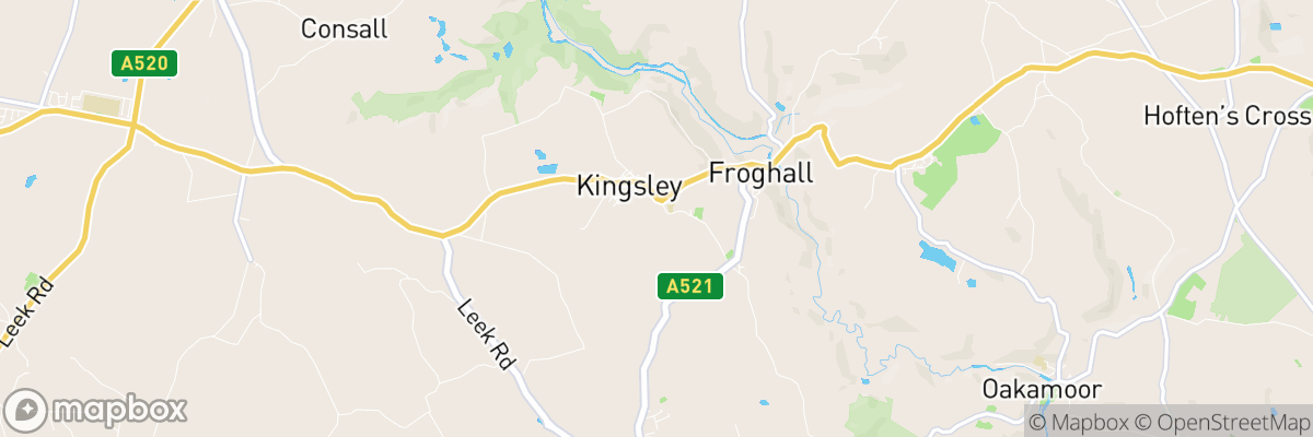 Kingsley, England map