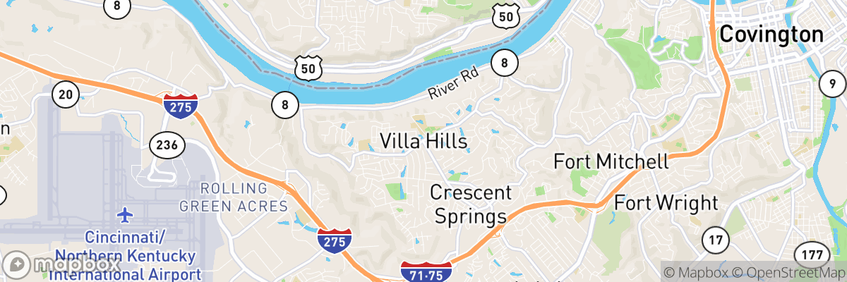 Villa Hills, Kentucky map